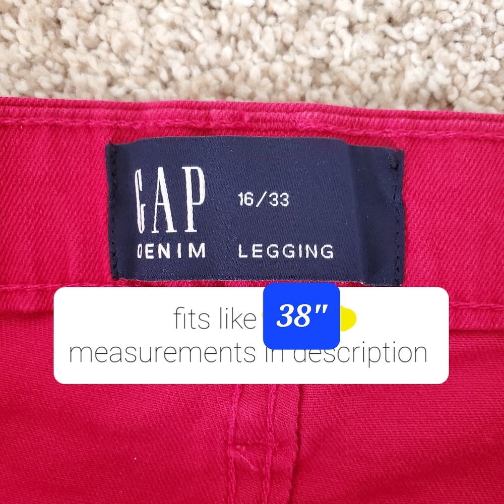 Gap skinny mid rise crop legging jeans, 38", pink - Picture 7 of 10